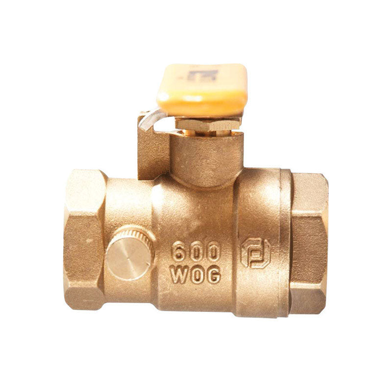Watts 3/4 in. Brass Sweat Ball Valve with Drain Full Port Lever