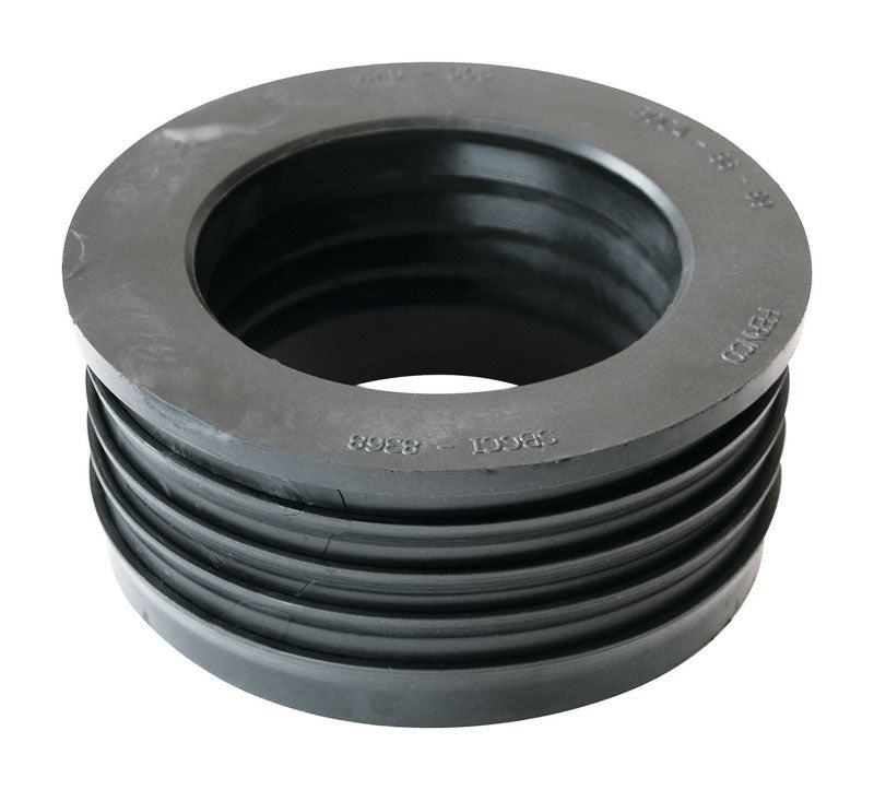 Fernco Schedule 40 4 in. Compression X 3 in. D Compression PVC 5 in. Donut Fitting 1 pk