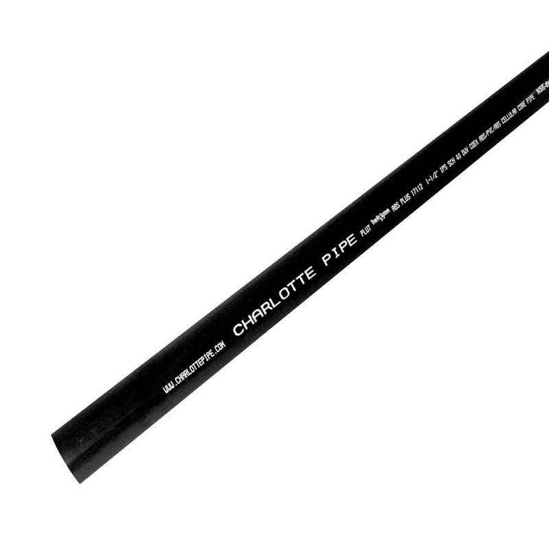 Charlotte Pipe 1-1/2 in. D X 5 ft. L ABS DWV Pipe