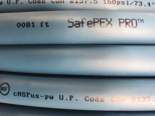 Safe PEX Pro 3/4 in. D X 5 ft. L PEX Tubing 100 psi