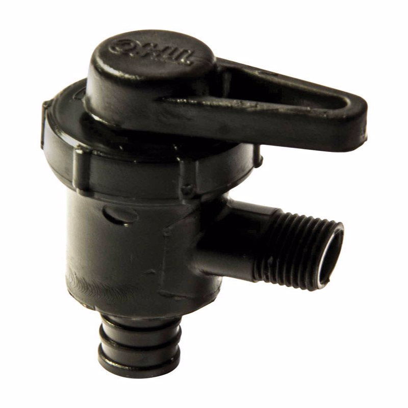 Flair-It Ecopoly 1/2 in. PEX Crimp X 3/8 in. Compression Plastic Quarter Turn Angle Stop Valve