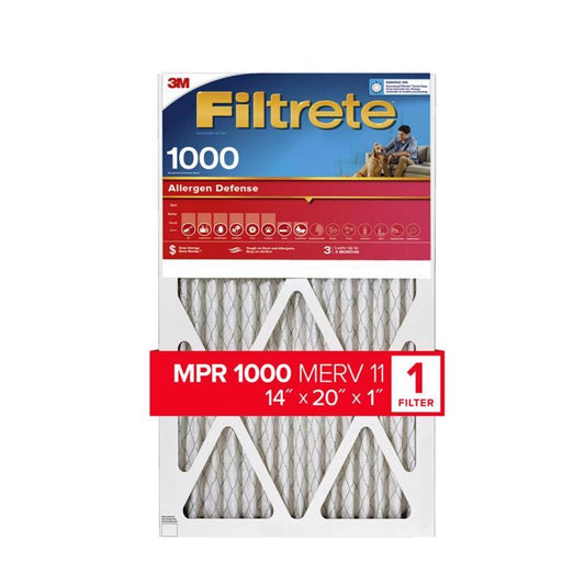 Filtrete 14 in. W X 20 in. H X 1 in. D 1000 MPR Pleated Allergen Air Filter 1 pk