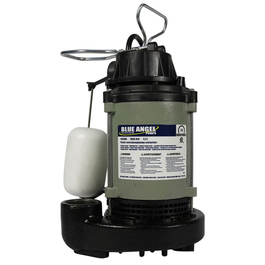 Wayne Blue Angel 1/3 HP 4,620 gph Cast Iron Vertical Float Switch AC Submersible Sump Pump 8 ftÂ³