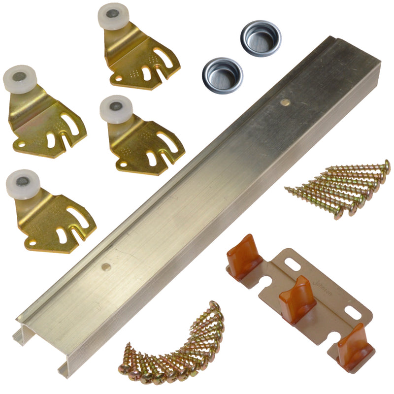 Johnson Hardware 2200 48 in. L Aluminum By-Pass Door Hardware Set