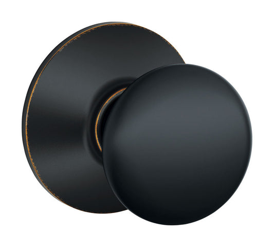Schlage Plymouth Classic Aged Bronze Passage Door Knob Right or Left Handed