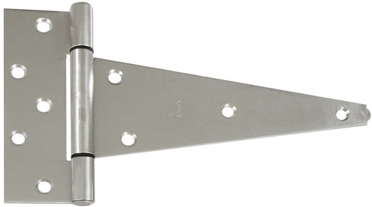 National Hardware 10 in. L Stainless Steel Stainless Steel Heavy Duty T Hinge 1 pk