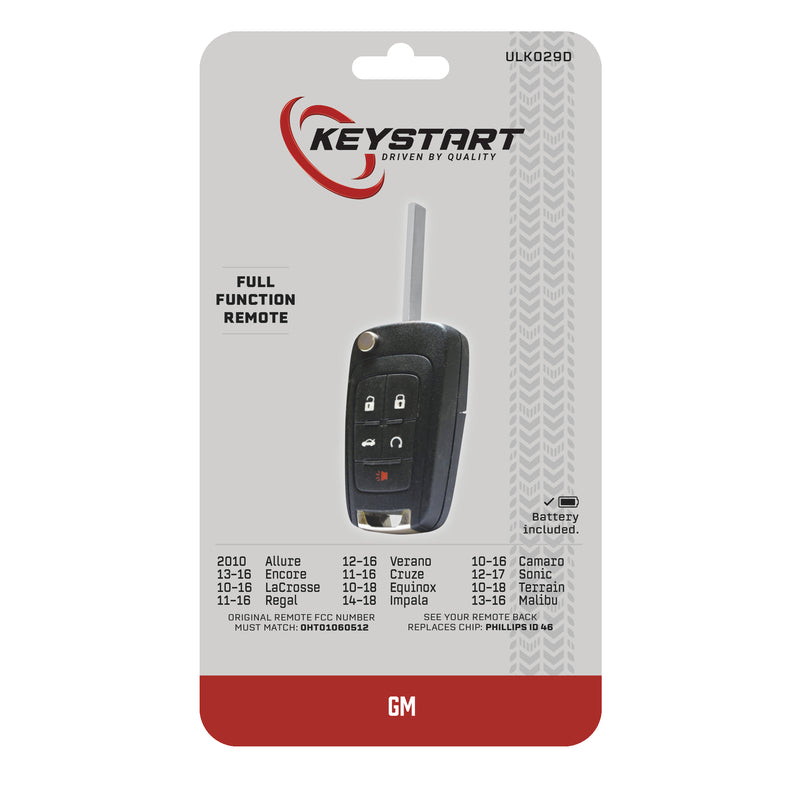 KeyStart ULK029 Advanced Security Automotive Flip Key Sidewinder Blade Double For General Motors