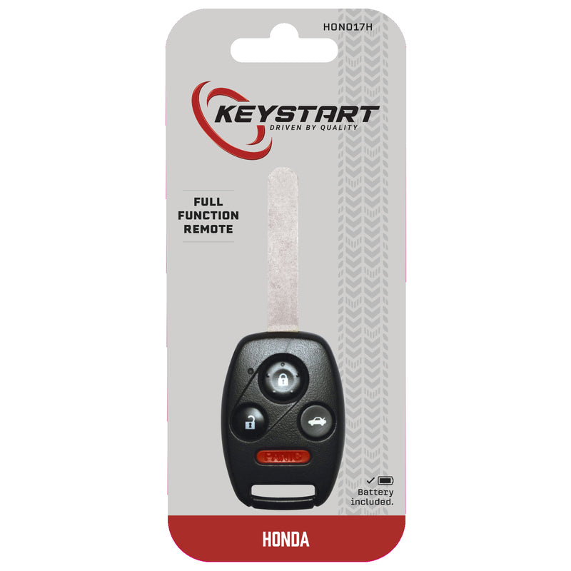 KeyStart HON017 Advanced Security Automotive Remote HD Key Sidewinder Blade Double For Honda