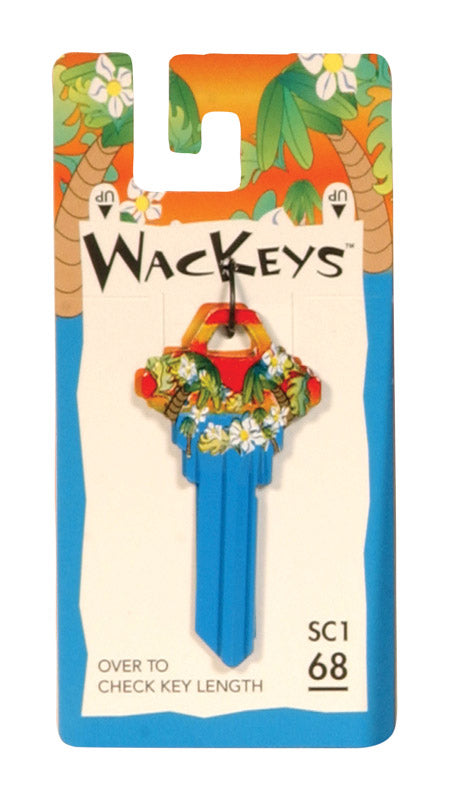 HILLMAN Wackeys Hawaiian House/Office Key Blank 68 SC1 Single For Schlage