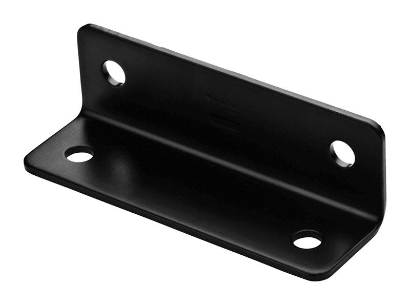 National Hardware  1.6 in. H x 5 in. W x 0.125 in. D Black  Carbon Steel  Wide Corner Brace
