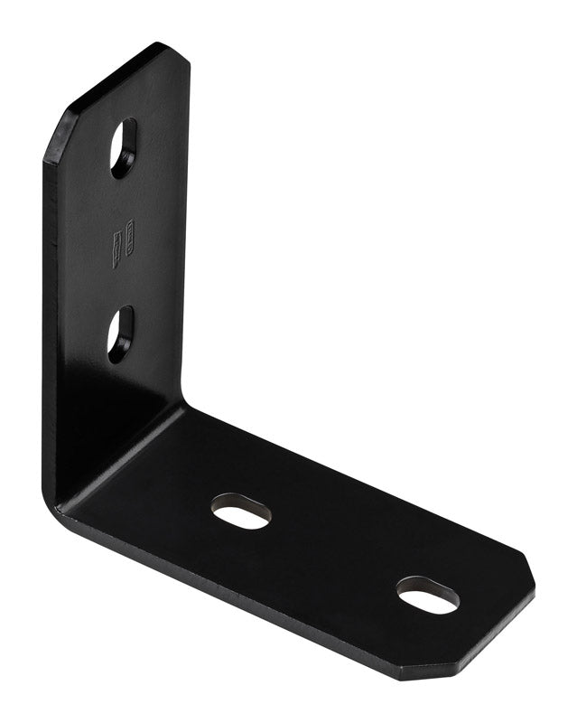 National Hardware  6.25 in. H x 3 in. W x 0.25 in. D Black  Carbon Steel Corner Brace