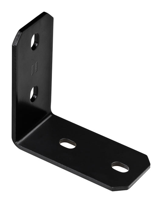 National Hardware  6.25 in. H x 3 in. W x 0.25 in. D Black  Carbon Steel Corner Brace