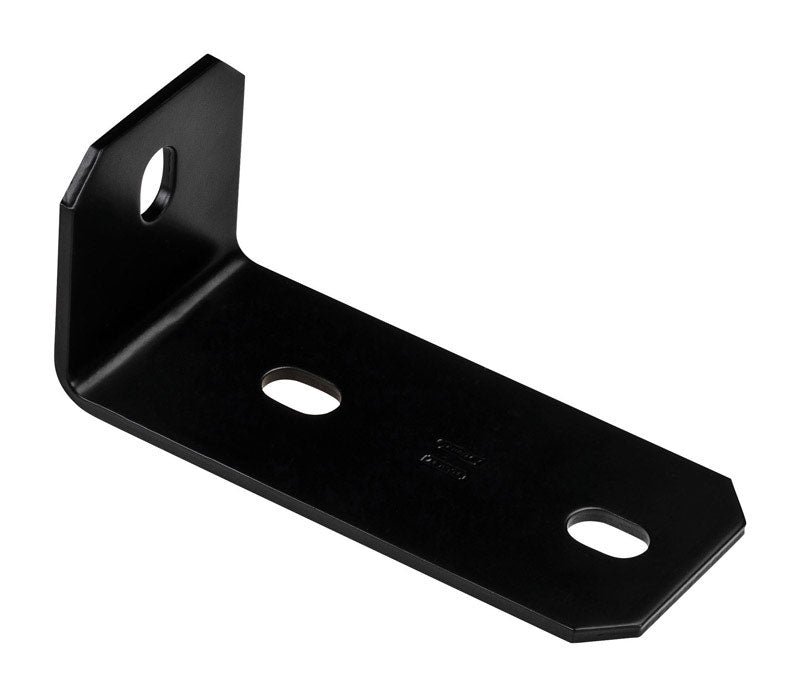 National Hardware  6.8 in. H x 3 in. W x 0.188 in. D Black Inside  Offset Leg Corner Brace