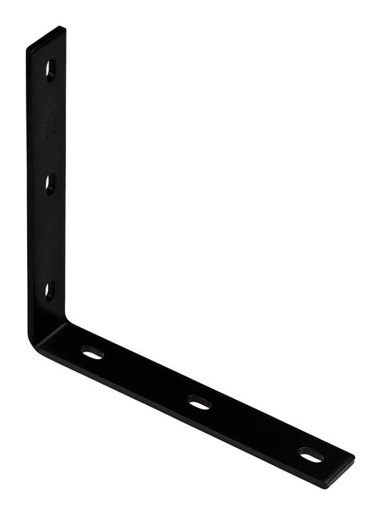National Hardware  10.25 in. H x 1.5 in. W x 0.25 in. D Black  Carbon Steel Corner Brace
