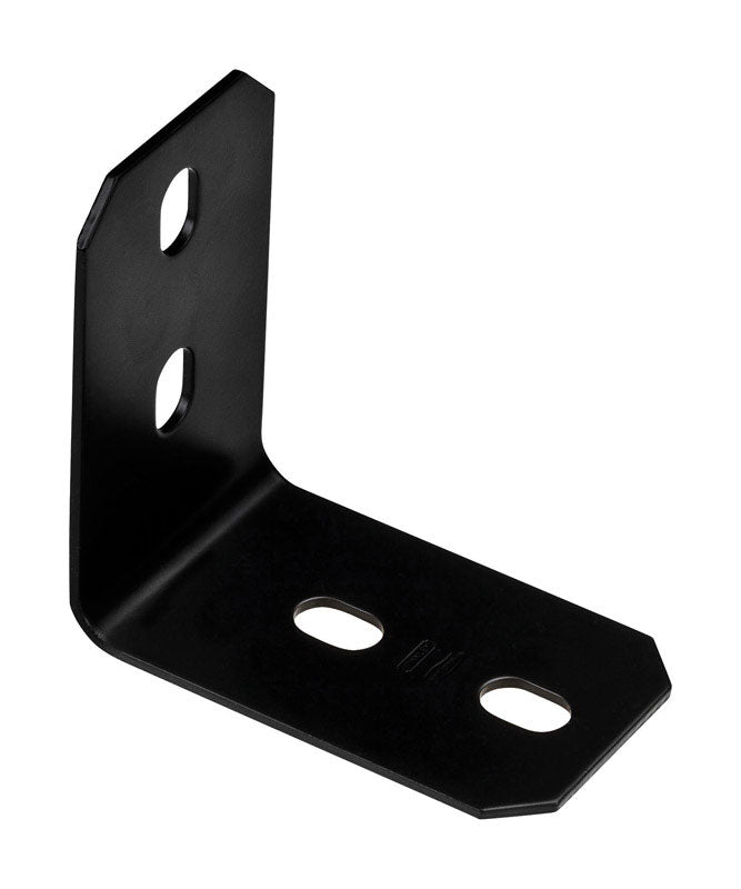 National Hardware  4.9 in. H x 3 in. W x 0.125 in. D Black  Carbon Steel Corner Brace
