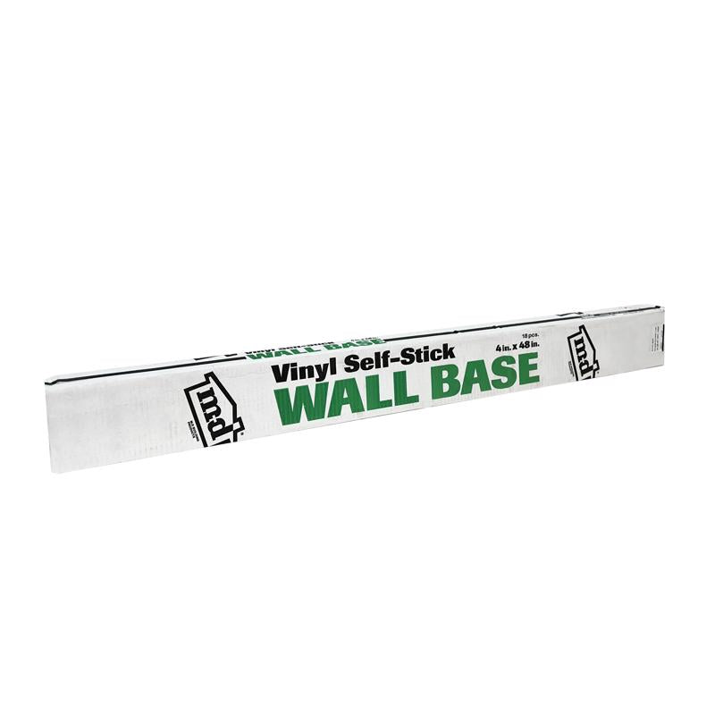 M-D BUILDING PRODUCTS 4 in. H X 0.08 in. W X 48 in. L Self-Stick Snow White Vinyl Wall Base