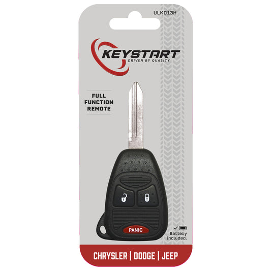 KeyStart ULK013 Advanced Security Automotive Remote HD Key Traditional Blade Double For Jeep