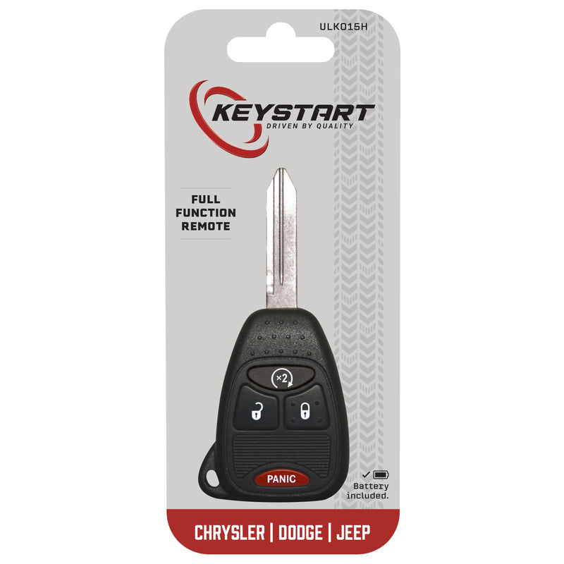 KeyStart ULK015 Advanced Security Automotive Remote HD Key Traditional Blade Double For Jeep