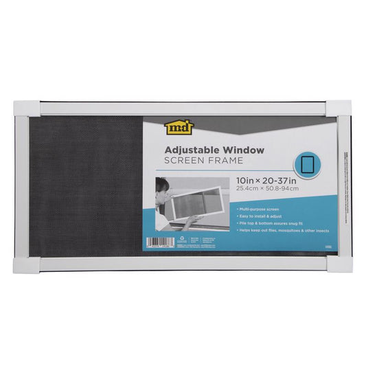M-D BUILDING PRODUCTS White Aluminum Adjustable Screen 10 in. W X 37 in. L 1 pk