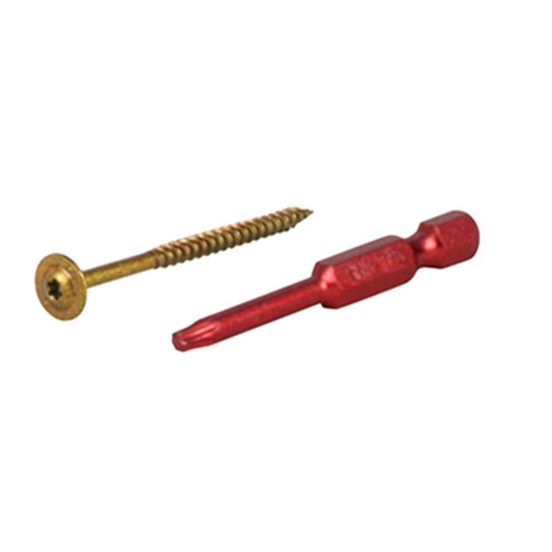 GRK Fasteners No. 8 X 2 in. L Star Yellow Zinc Self-Tapping Cabinet Screws 330 pk
