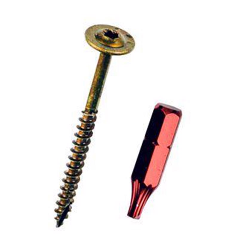 GRK Fasteners No. 8 X 2 in. L Star Coated W-Cut Cabinet Screws 100 pk