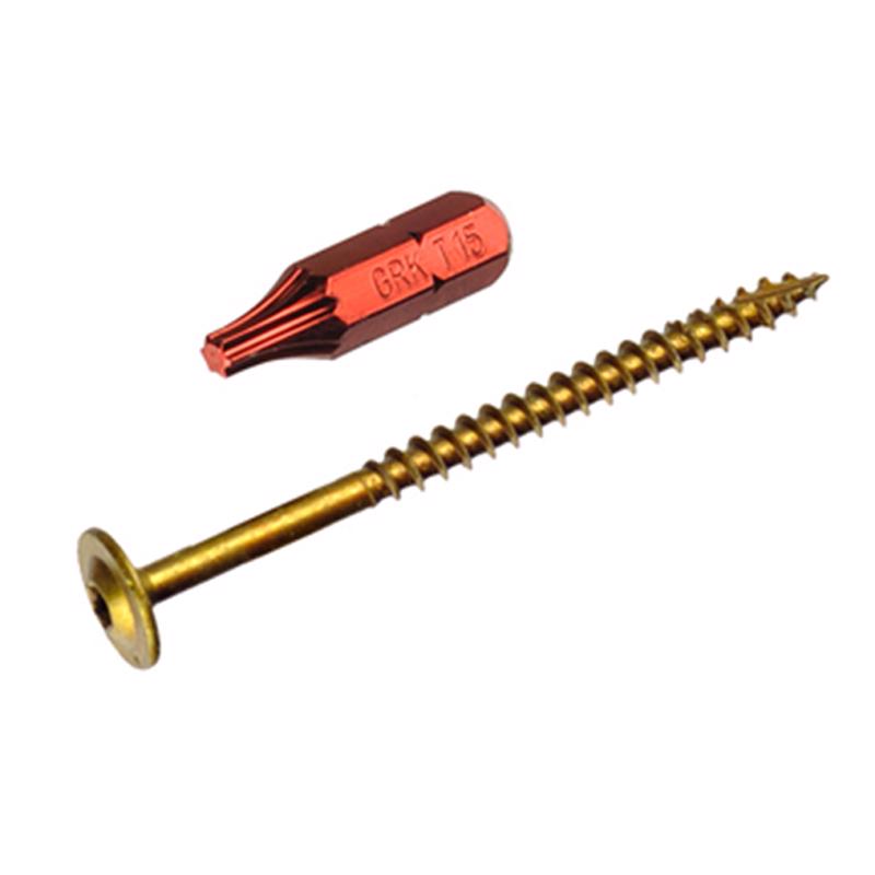 GRK Fasteners No. 8 X 2-1/2 in. L Star Coated W-Cut Cabinet Screws 100 pk