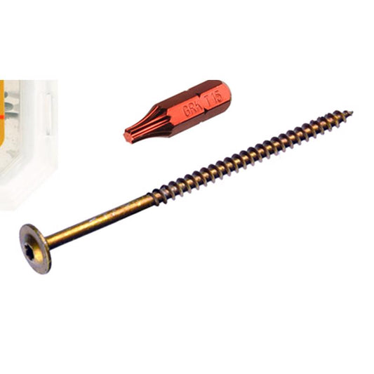 GRK Fasteners No. 8 X 3-1/8 in. L Star Coated W-Cut Cabinet Screws 50 pk
