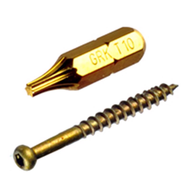 GRK Fasteners No. 8 X 1-1/2 in. L Star Coated W-Cut Screws 100 pk