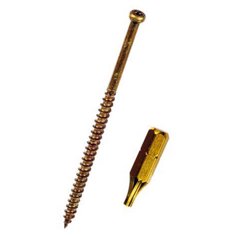 GRK Fasteners No. 8 in. X 3-1/8 in. L Star Trim Head W-Cut Construction Screws