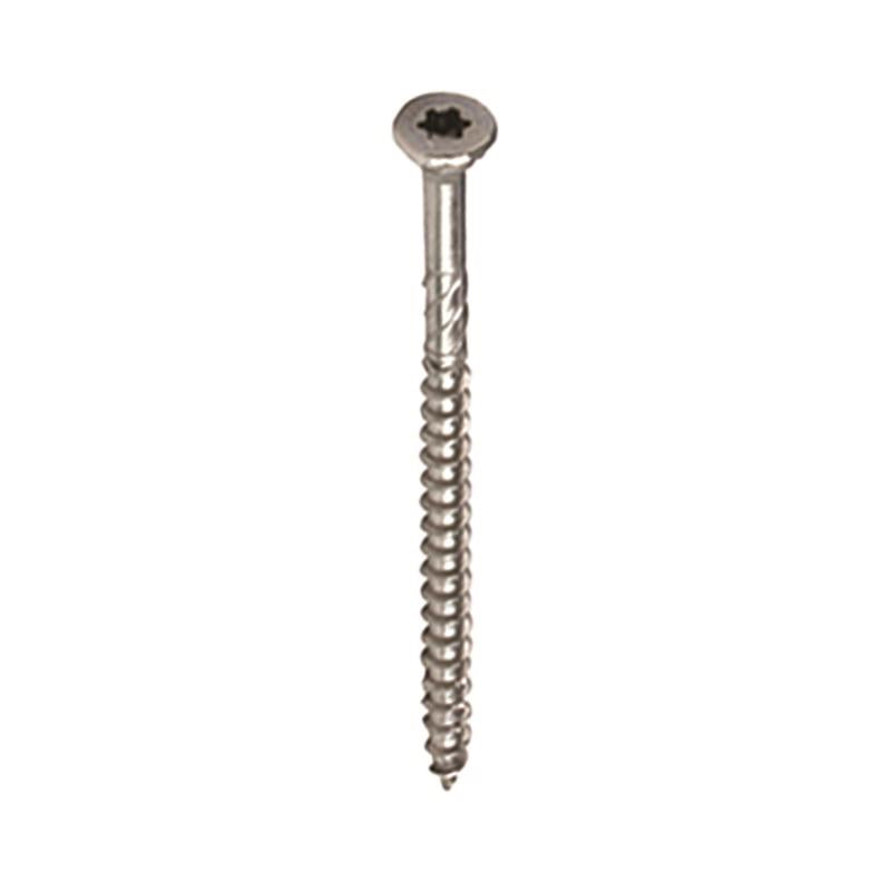 GRK Fasteners R4 No. 10 in. X 3-1/8 in. L Star Flat Head W-Cut Multi-Purpose Screws
