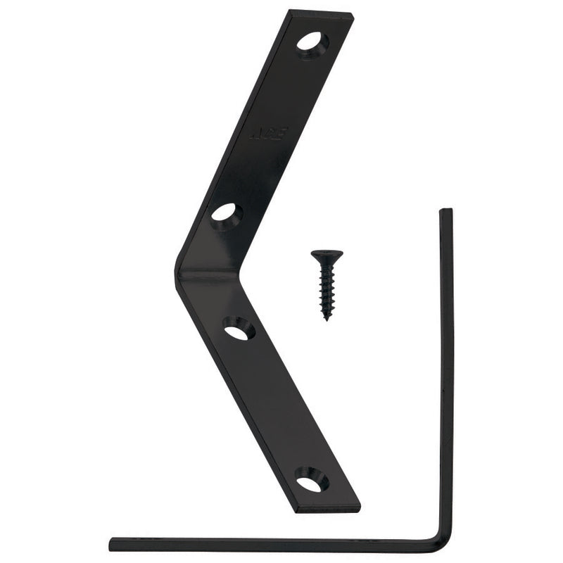 Ace 3-1/2 in. H X 3/4 in. W X 3-1/2 in. D Black Steel Inside L Corner Brace