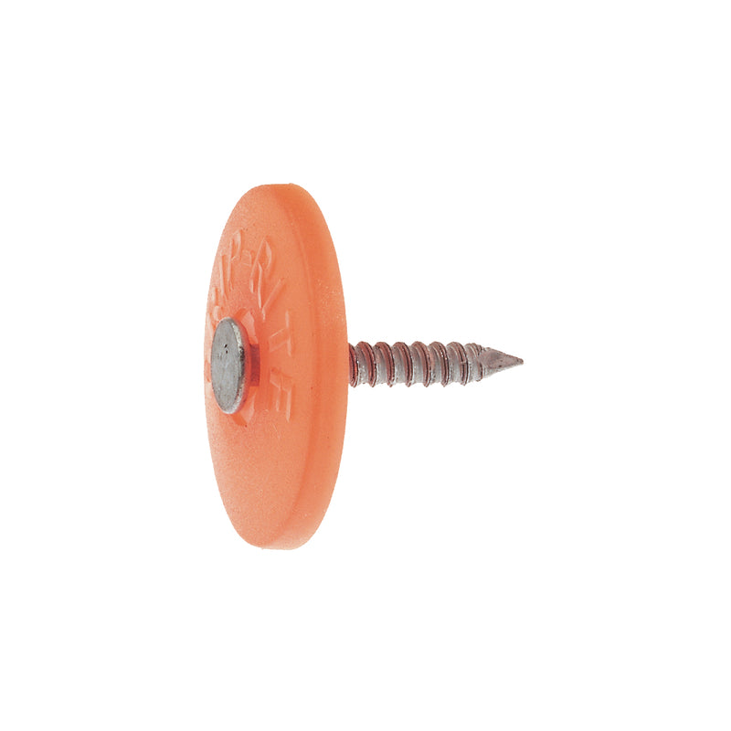 Grip-Rite 12D 1-1/2 in. Roofing Electro-Galvanized Plastic/Steel Nail Plastic Head 1 lb
