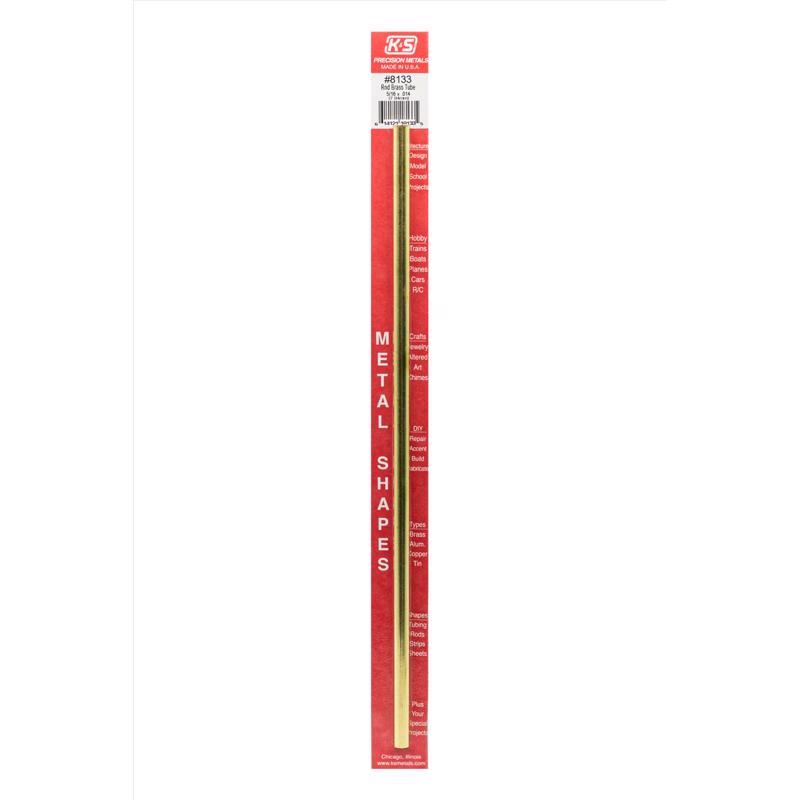 K&S 5/16 in. D X 12 in. L Round Brass Tube 1 pk