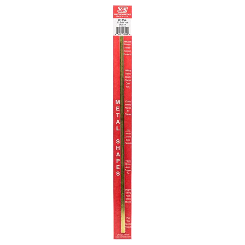 K&S 7/32 in. W X 12 in. L Square Brass Tube 1 pk