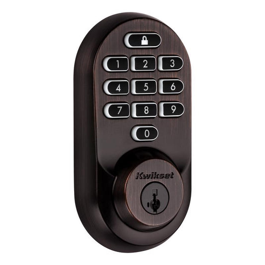 Kwikset SmartKey Halo Venetian Bronze Metal Wi-Fi Deadbolt