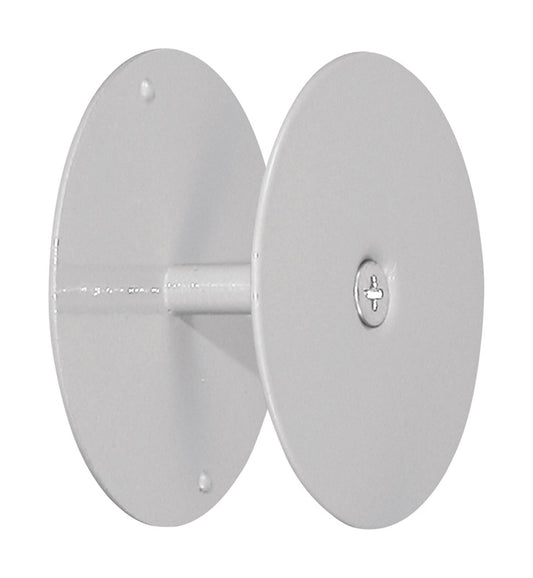 Prime-Line 2-5/8 in. D Gray Steel Hole Filler Plate 1 pk