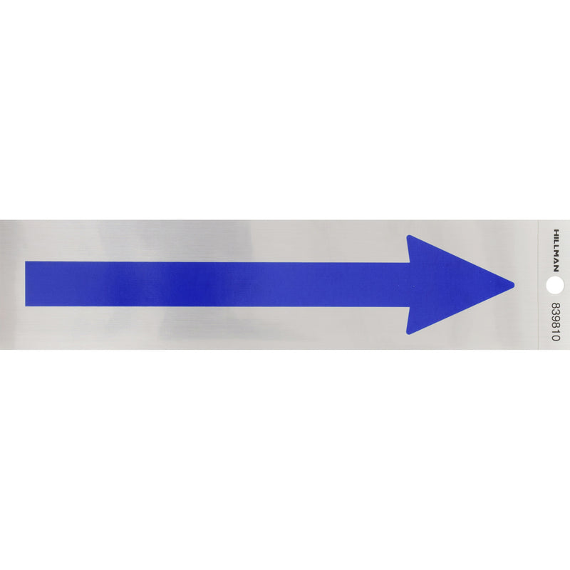 HILLMAN English Silver Arrow Decal 2 in. H X 8 in. W
