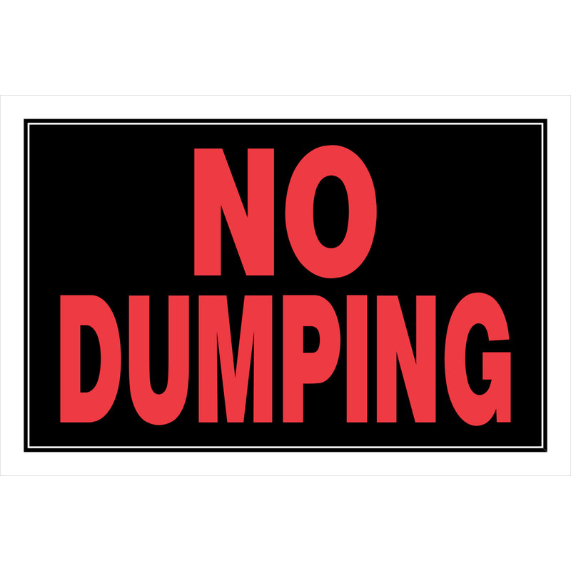 HILLMAN English Black Caution Sign 8 in. H X 12 in. W