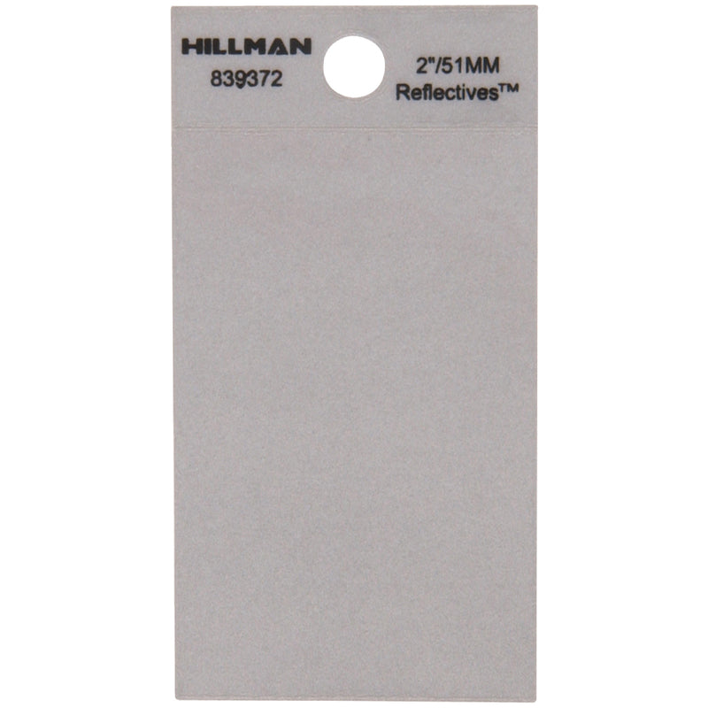 HILLMAN 2 in. Reflective Silver VinylÂ  Self-Adhesive Full Spacer Blank 1 pc