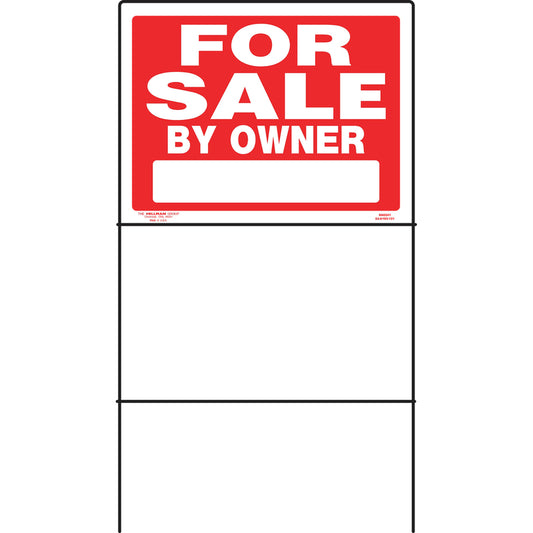 HILLMAN English Red For Sale Sign 18 in. H X 24 in. W