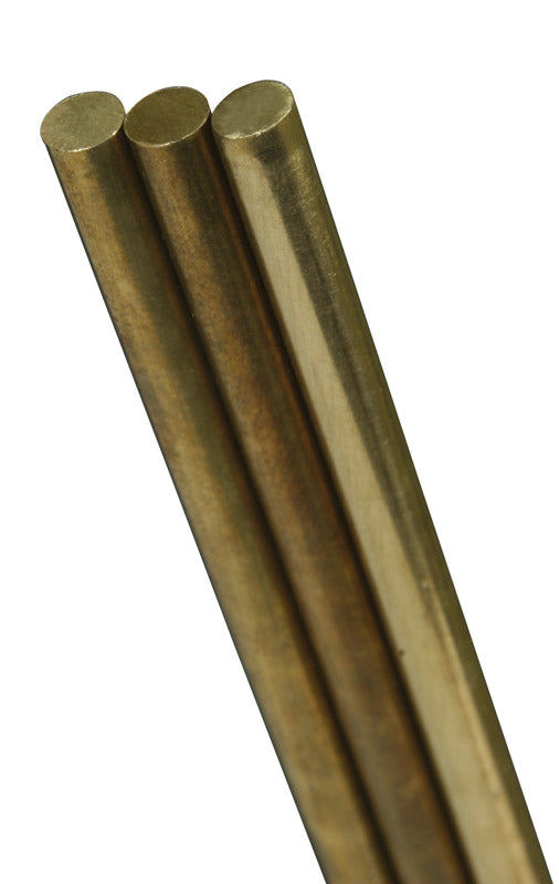 K&S 1/8 in. D X 36 in. L Brass Rod 1 pk