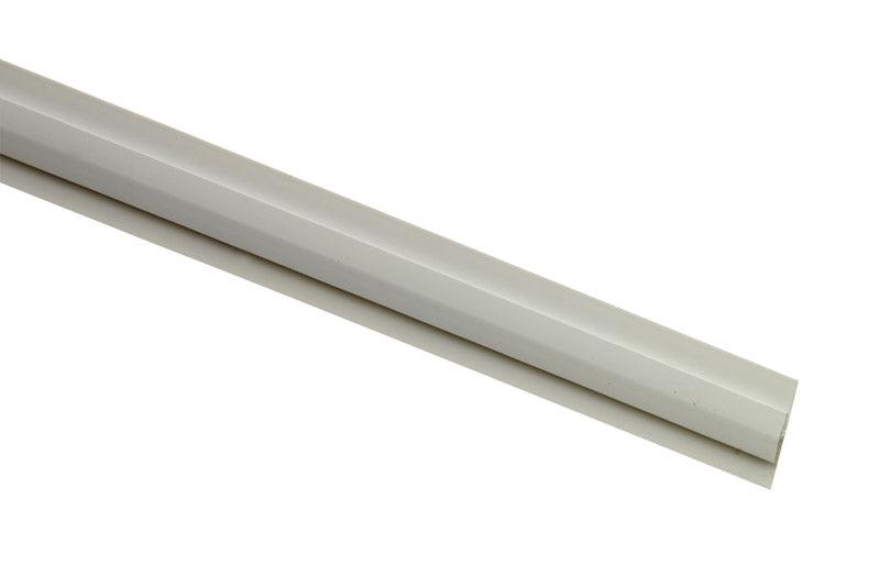 Sequentia Crane Composites .10 in. H X 1.42 in. W X 96 in. L Prefinished White Polypropylene Molding