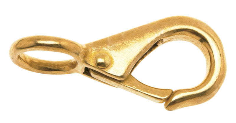Campbell 3/8 in. D X 2-5/32 in. L Polished Bronze Quick Snap 60 lb