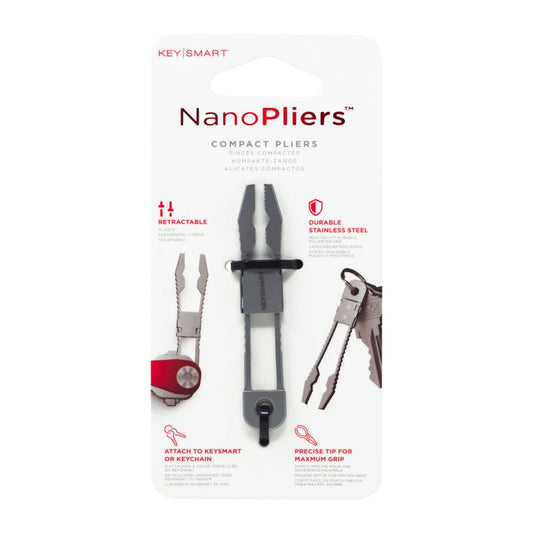 KeySmart Nano Pliers Stainless Steel Silver Compact Pliers Key Tool