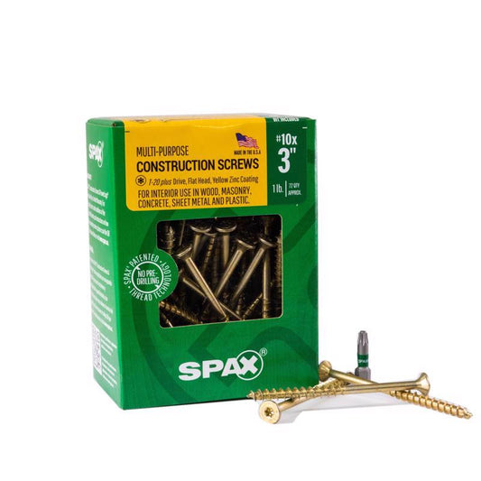 SPAX Multi-Material No. 10 in. X 3 in. L T-20+ Flat Head Serrated Construction Screws