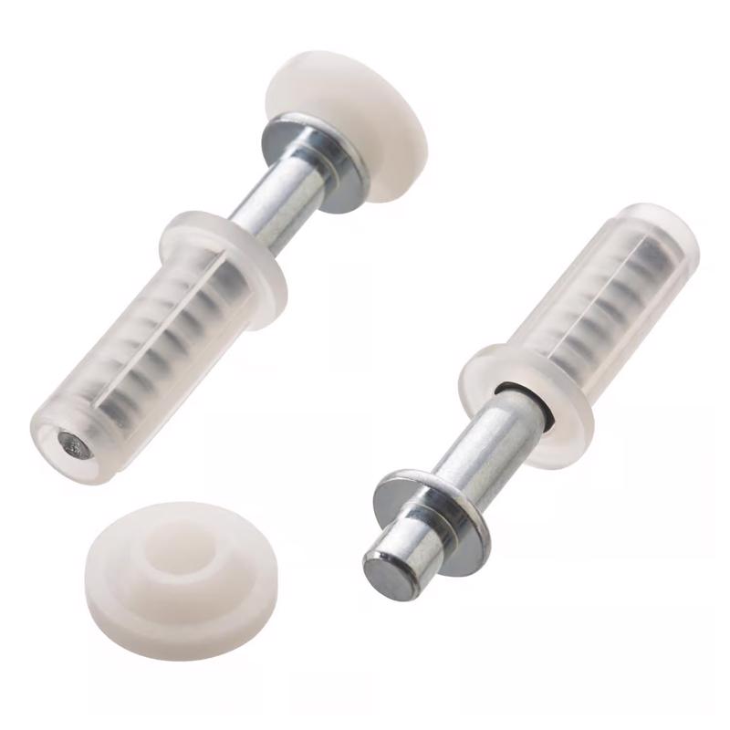 Ace 7/16 in. D Silver/White Plastic/Steel Bi-fold Door Pivot 2 pc