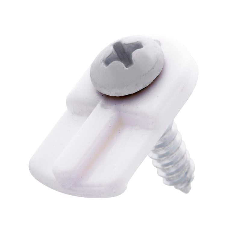 Ace White Plastic Screen Clip 8 pk