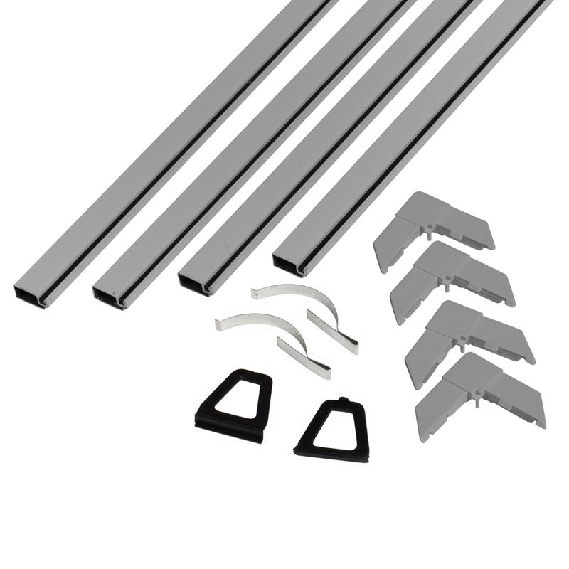 Phifer Wire Mill Gray Aluminum 5/16 in. W X 48 in. L Screen Frame Kit 12 pk