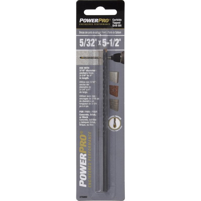 HILLMAN Power Pro 5/32 in. X 5-1/2 in. L Carbon Steel Drill Bit 1 pk