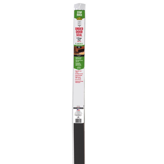 M-D BUILDING PRODUCTS Black Vinyl Under Door Seal For Doors 36 in. L X 1.75 in.